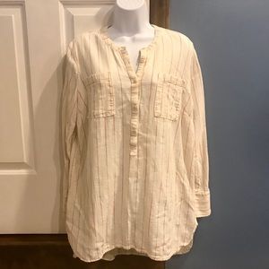 Versatile Stripe Cotton Tunic